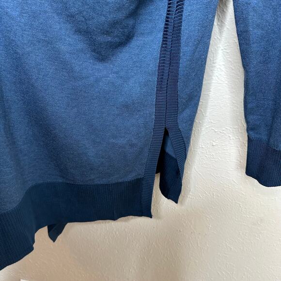 Chico's Woman's Open Drape Front Cardigan Size XL Blue Light Weight Soft - Picture 6 of 10